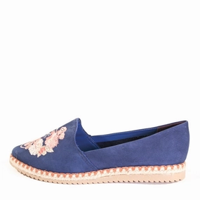 Sutton Suede Embroidered Espadrille Stylish Fit