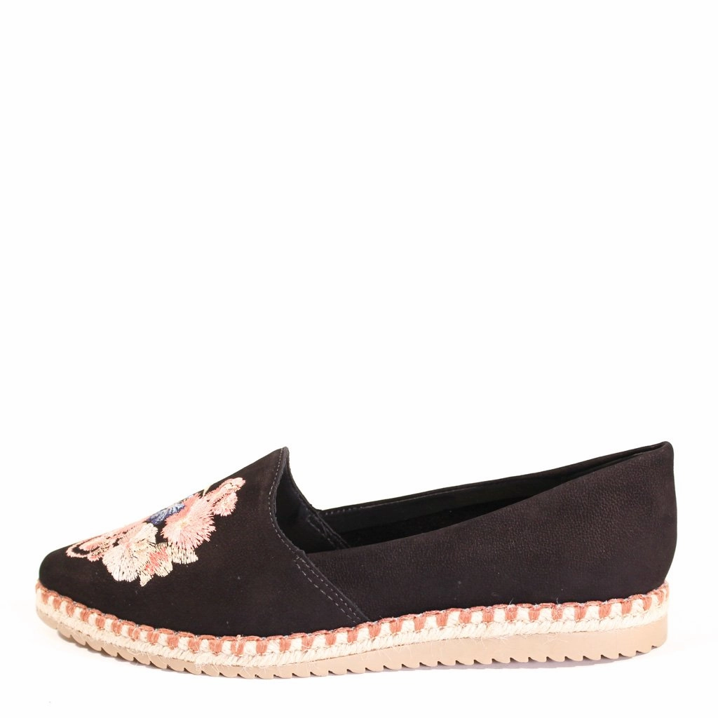 Sutton Suede Embroidered Espadrille Easy Movement