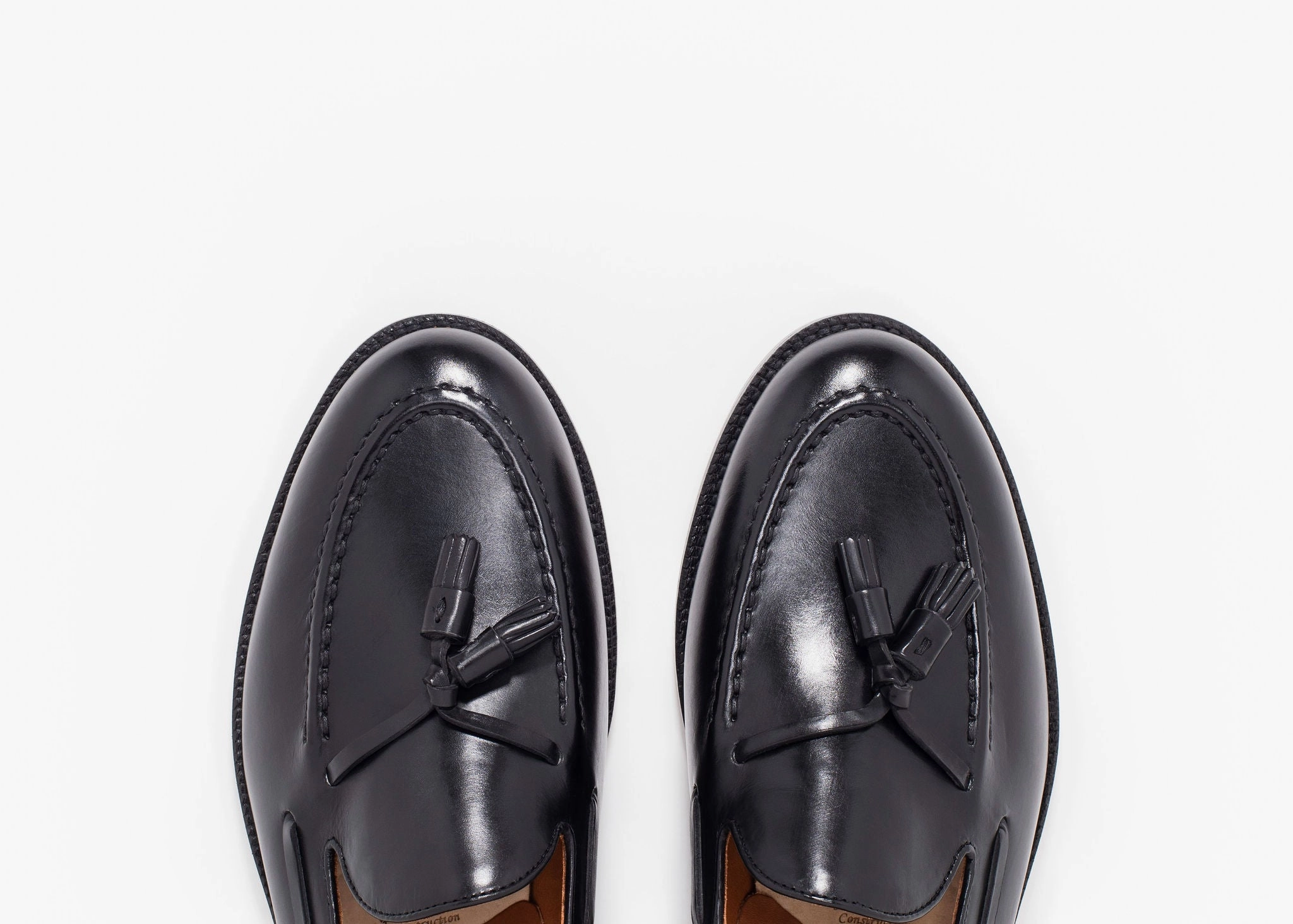Tassel Loafer Black Calf Trendy Walk