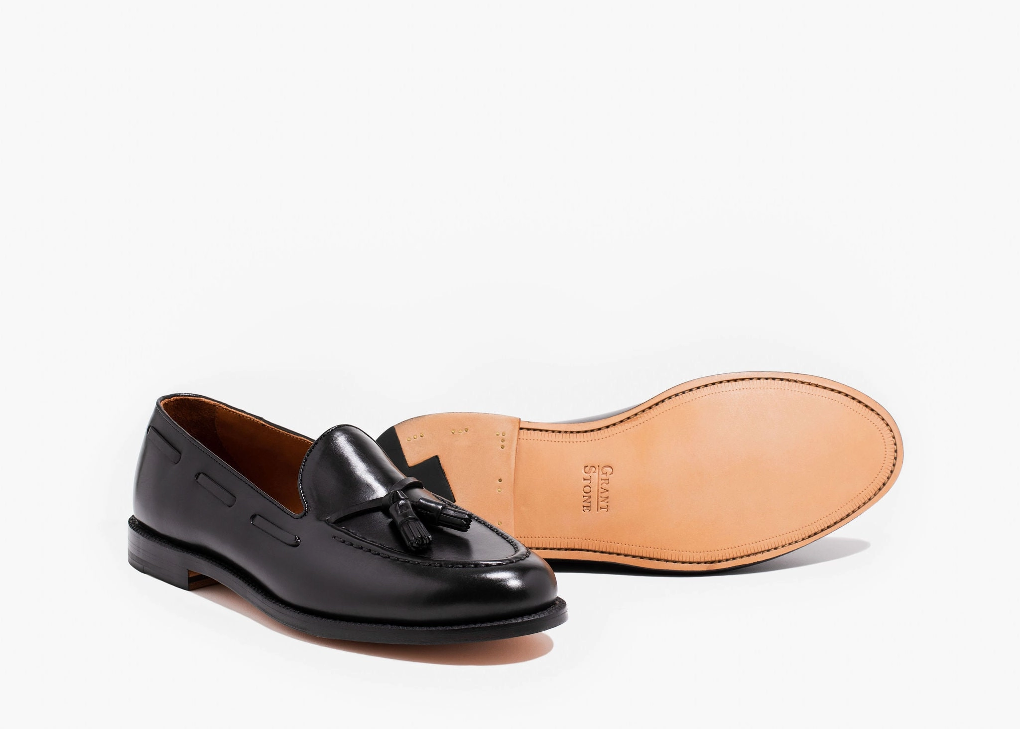Tassel Loafer Black Calf Trendy Walk
