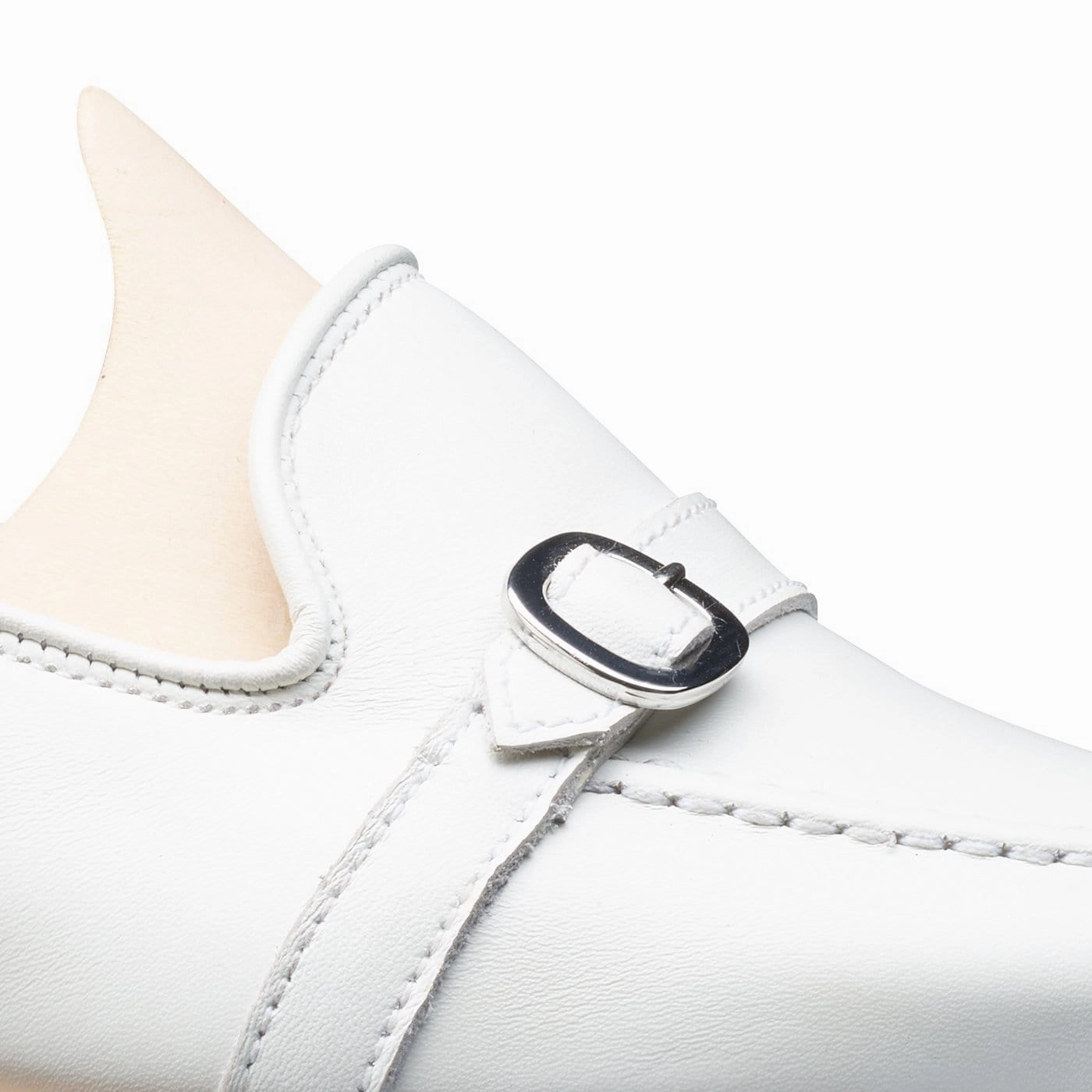 Tessa White Calf Elegant Slip-ons