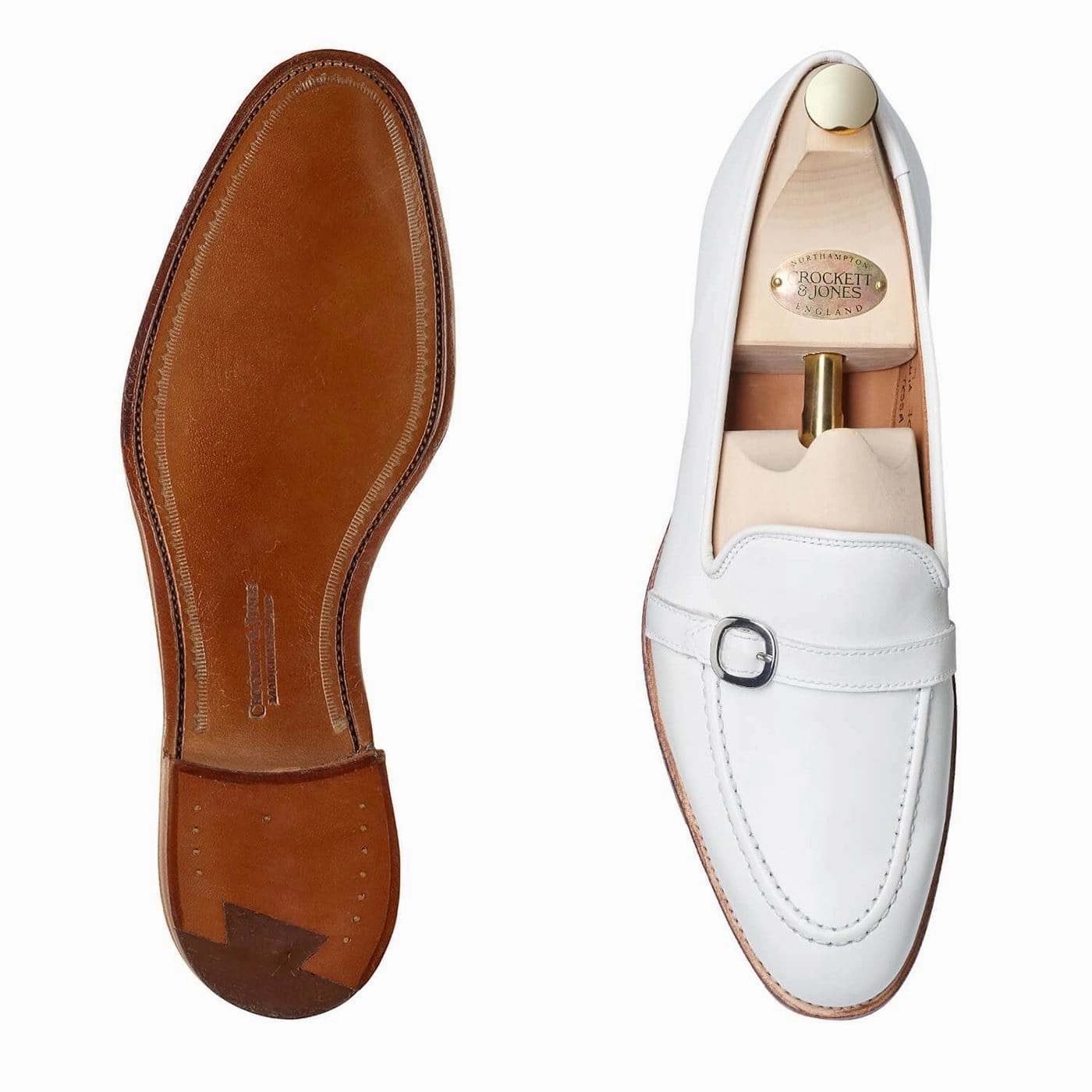 Tessa White Calf Elegant Slip-ons