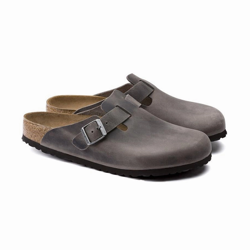Timeless Design Women's Boston Soft Footbed (NARROW) Iron Oiled Leather