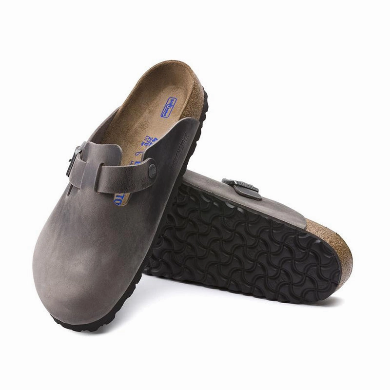 Timeless Design Women's Boston Soft Footbed (NARROW) Iron Oiled Leather