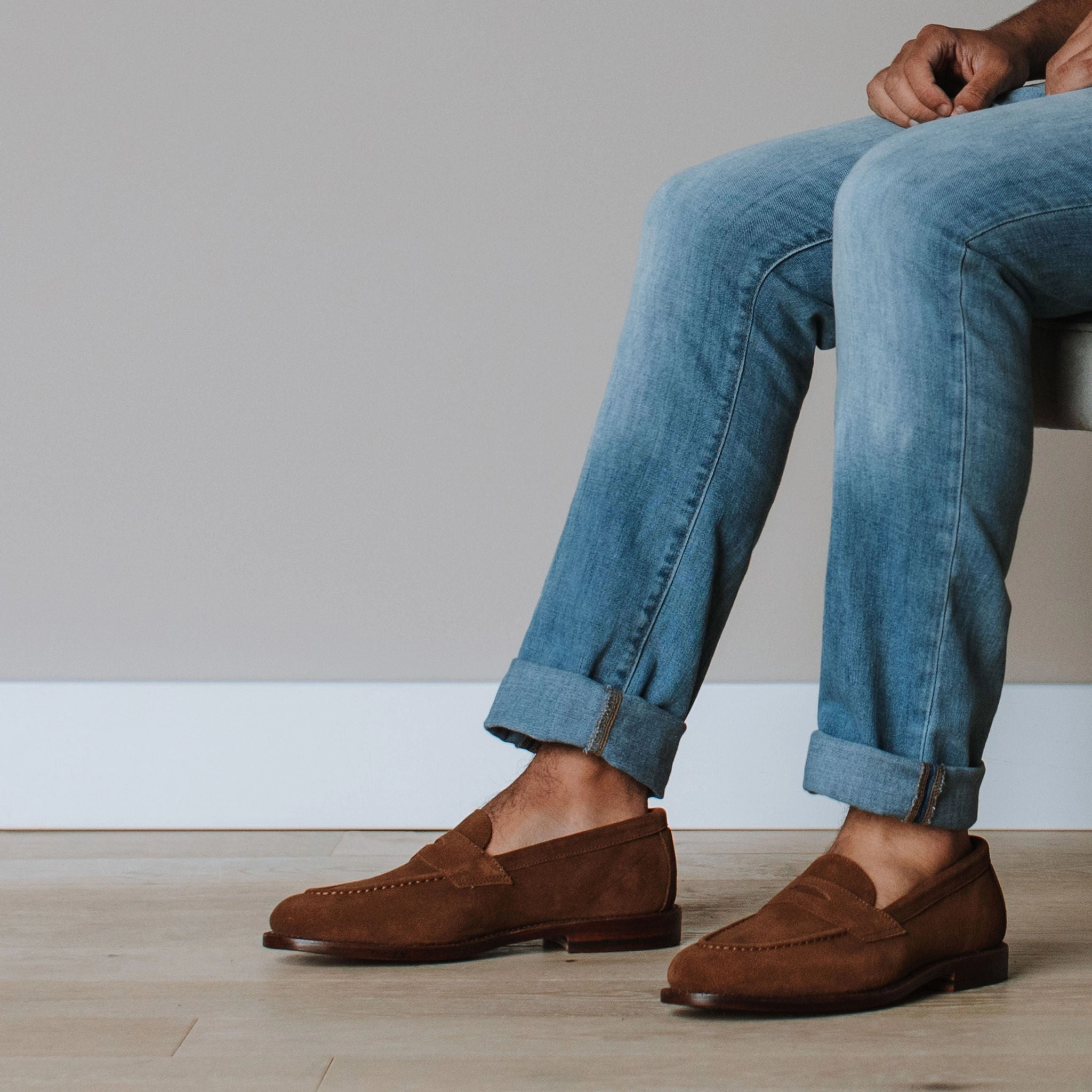 Timeless Style Traveler Penny Bourbon Suede