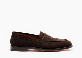 Waxed Finish Timeless Design Traveler Penny Espresso Suede