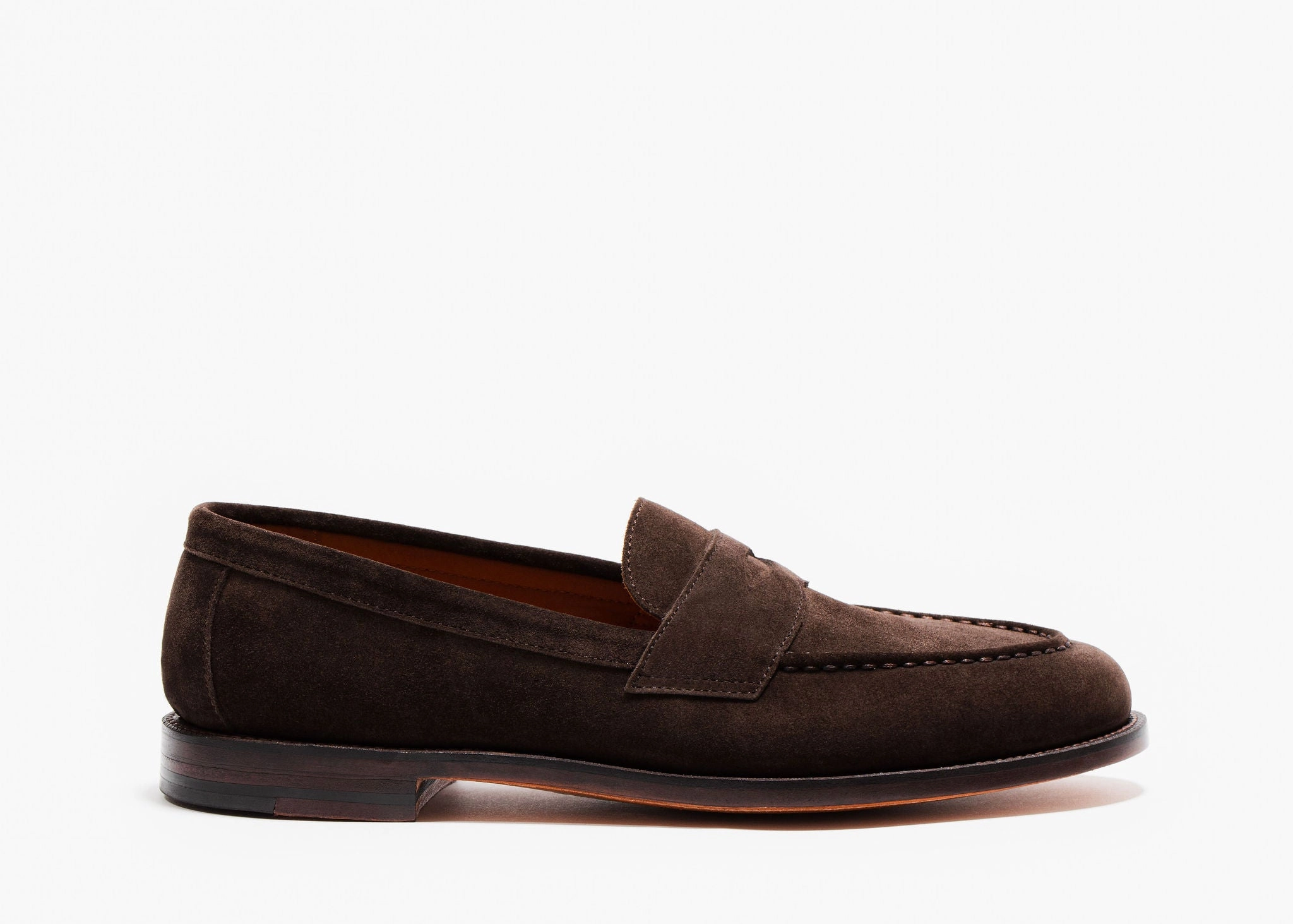 Waxed Finish Timeless Design Traveler Penny Espresso Suede