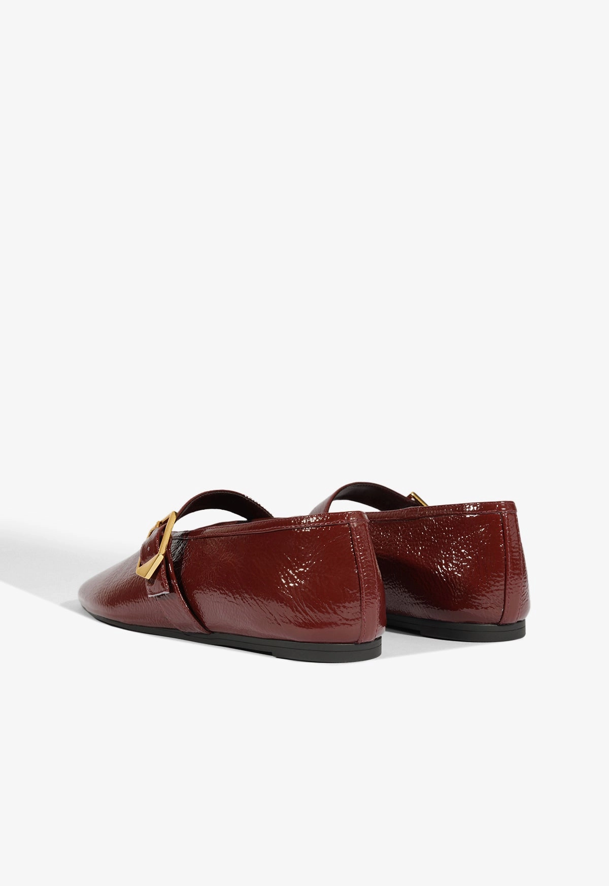 Trendy Finish Courtney Buckle Patent Flat