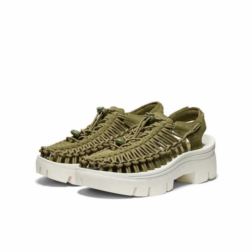 Trendy Footwear All Gender UNEEK PLT Sneaker  |  Martini Olive/Star White