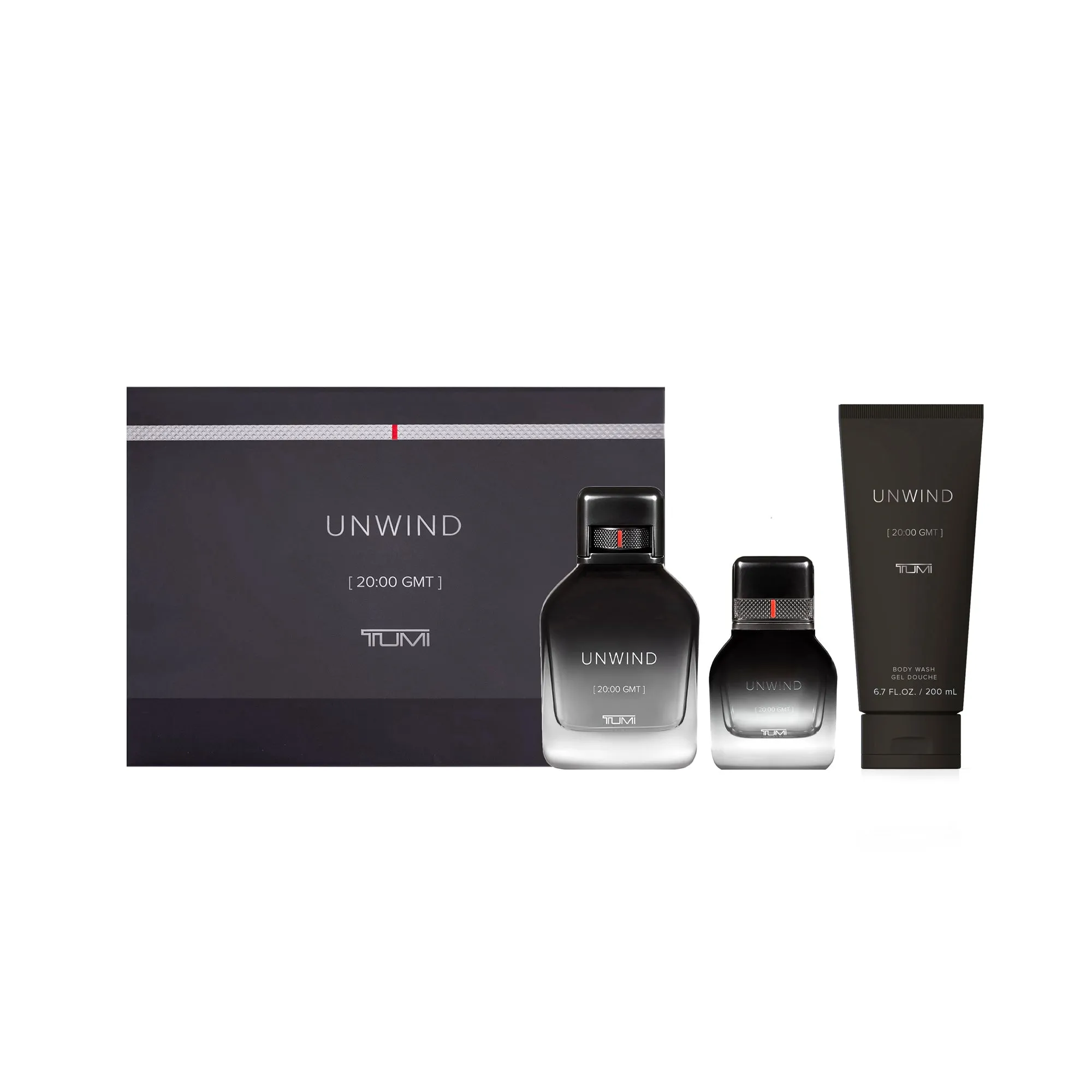 TUMI UNWIND [20:00 GMT] Gift Set - 100ml EDP   30ml EDP   200ml Body Wash