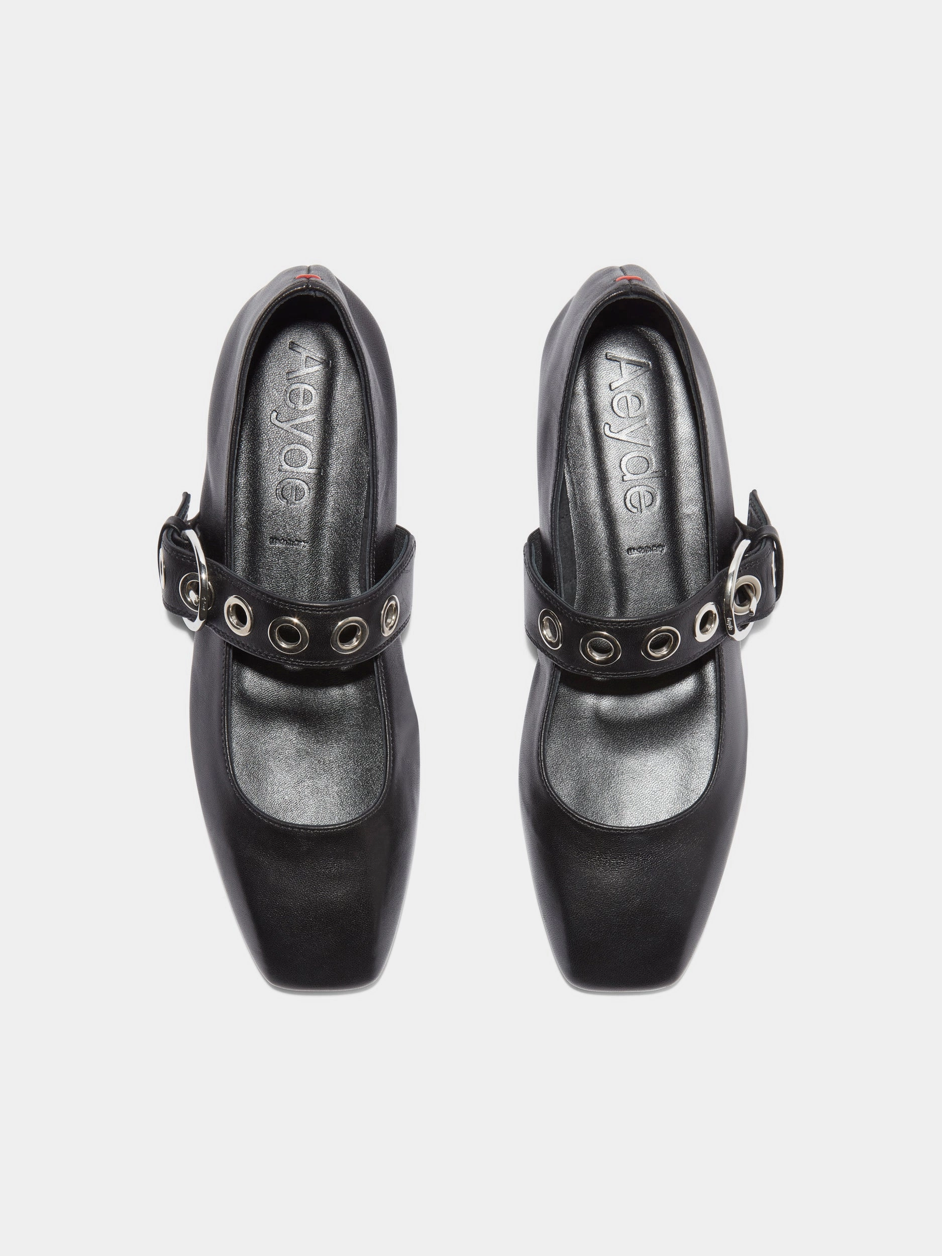 Uma Eyelet Leather Mary-Janes Flats Comfortable Arch Support