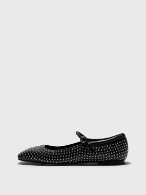 Uma Mini Stud Leather Mary-Jane Flats Slip-On Style Shoes Comfort Wear Shoes