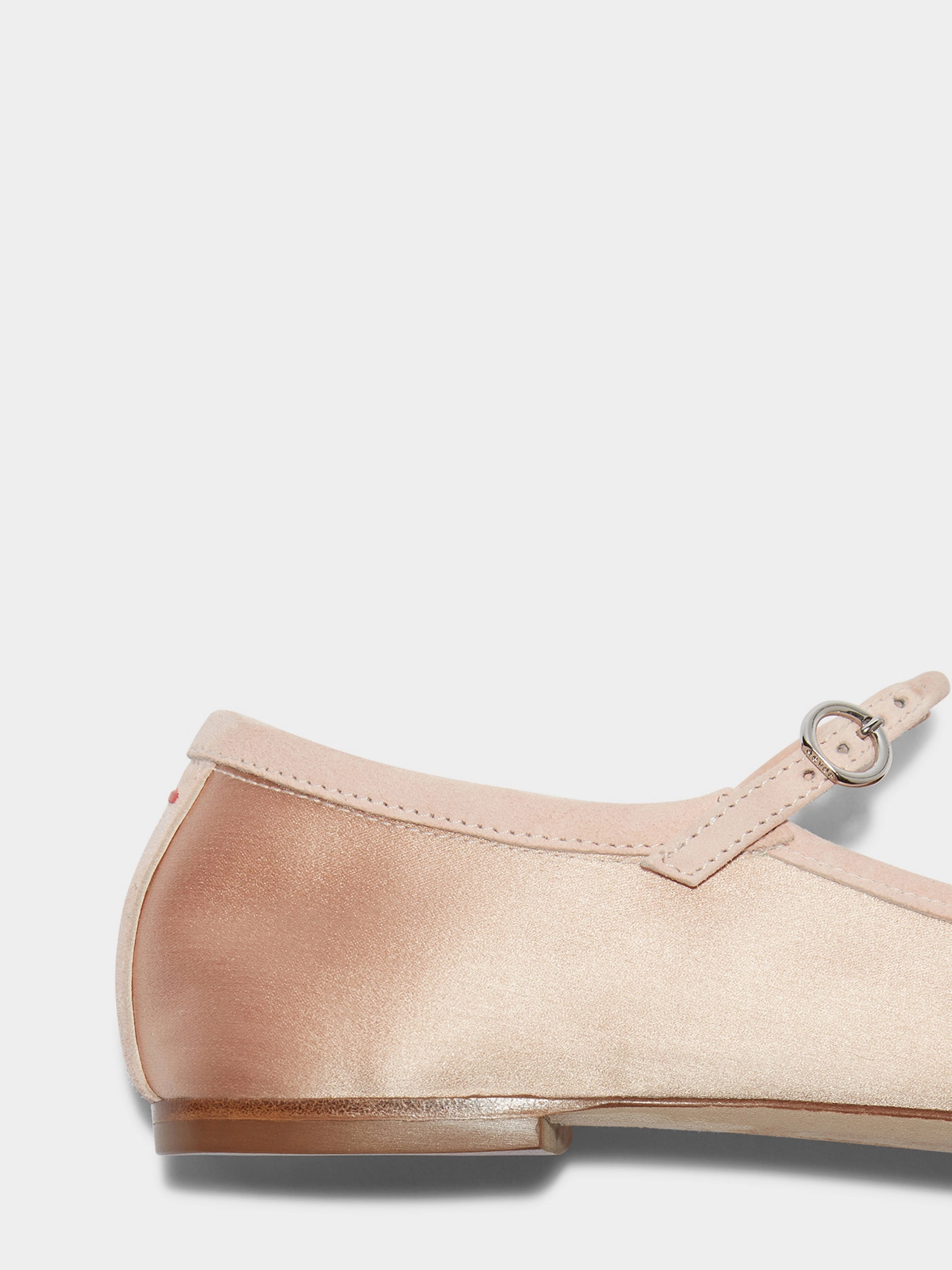 Uma Satin Toe-Cap Mary-Jane Flats Comfort Fit