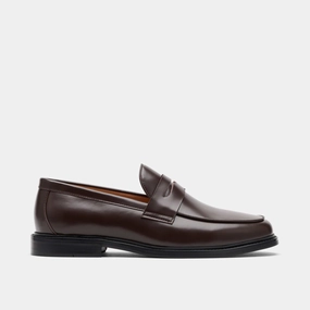 Soft Finish Plush comfort Calum Chocolate Brown Leather Penny Loafers