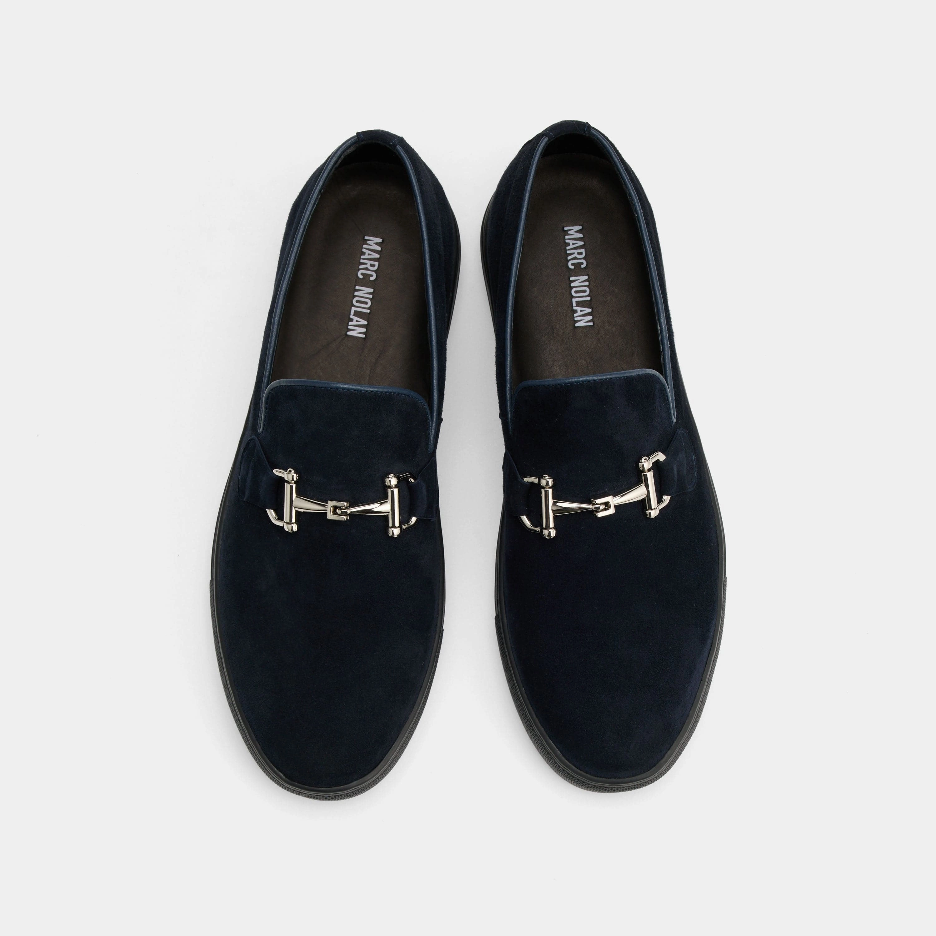 Unisex Comfort Boardwalk Navy Suede Horse-Bit Sneakers