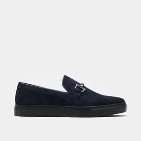 Boardwalk Navy Suede Horse-Bit Sneakers Timeless Support Cloud Flow