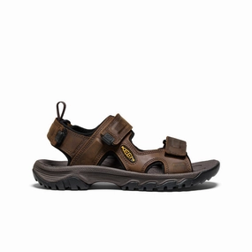 Rubber Outsole Bold Look Men's Targhee III Open Toe Sandal  |  Bison/Mulch