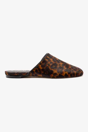 Everyday Comfort Modern Comfort Shoes Venice Flat Mule In Leopard Print Calf Hair