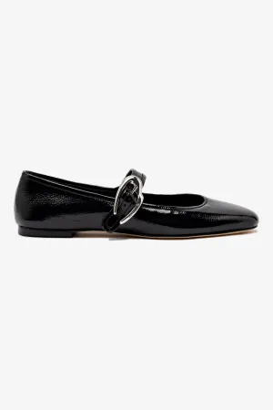 Verona Ballet Flat In Black Patent Leather Modern Comfort Shoes