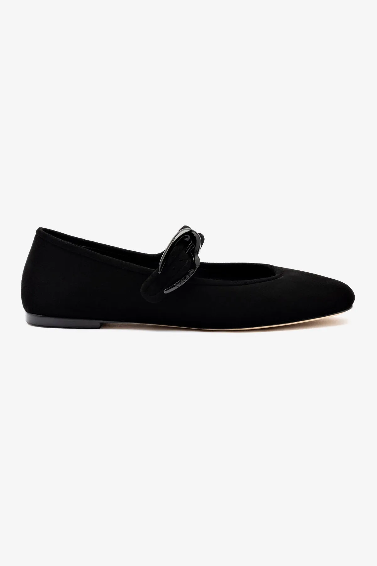 Verona Ballet Flat In Black Suede Easy Style Footwear