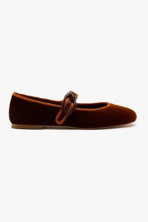 Stylish Design Travel Smart Design Verona Ballet Flat In Cuoio Velvet