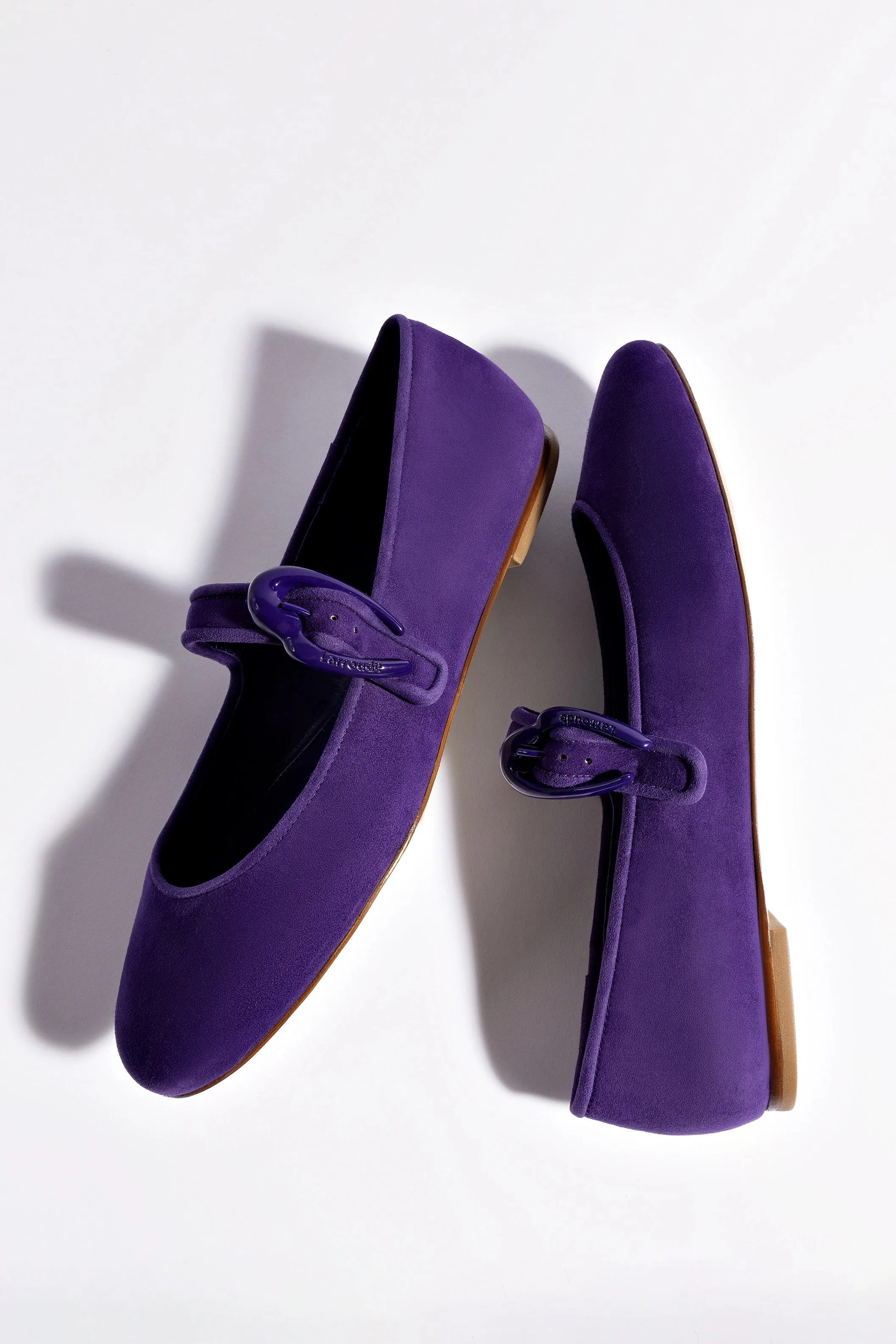 Verona Ballet Flat In Eggplant Suede Packable design