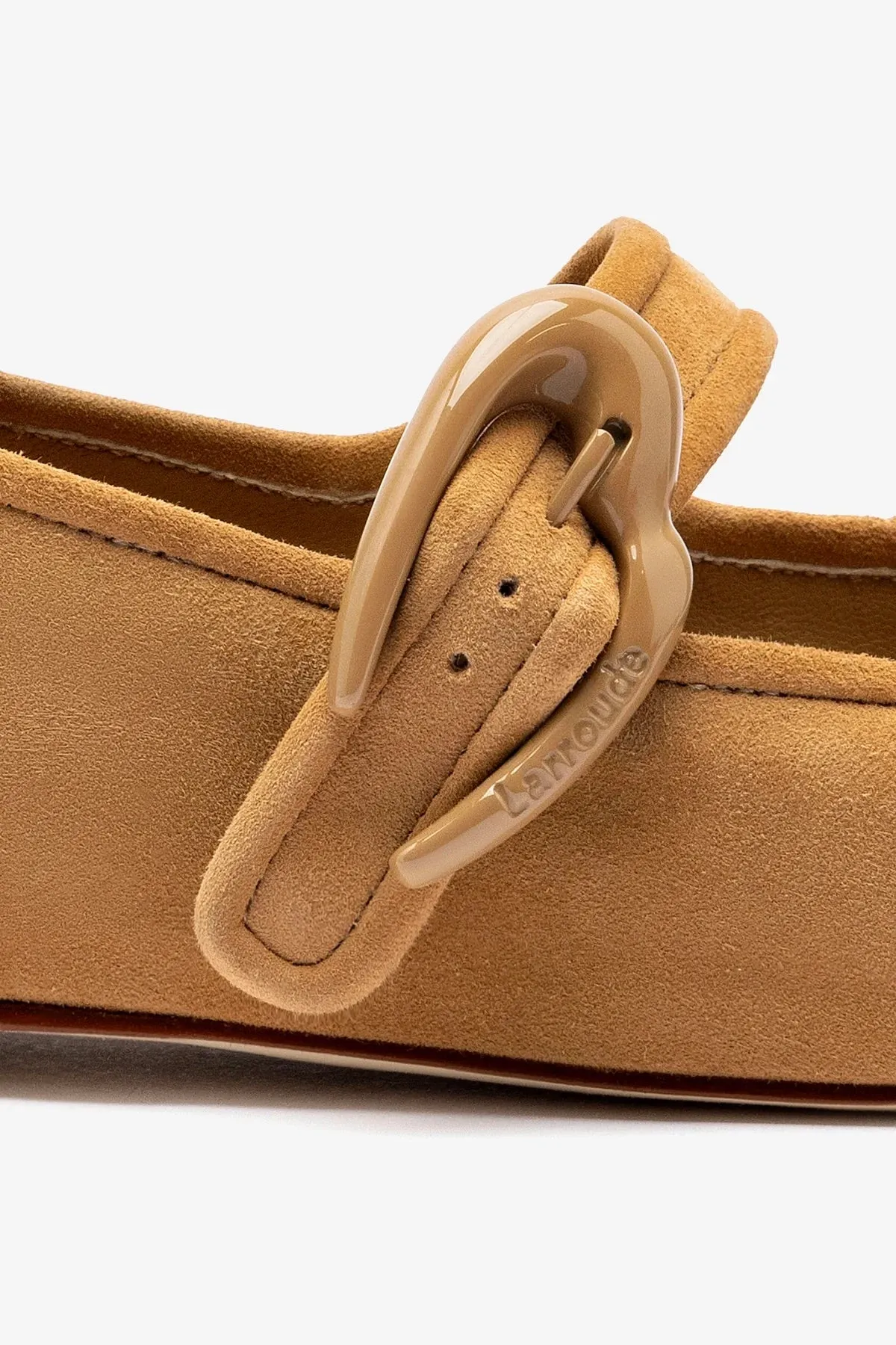 Verona Ballet Flat In Peanut Suede Workday Approved