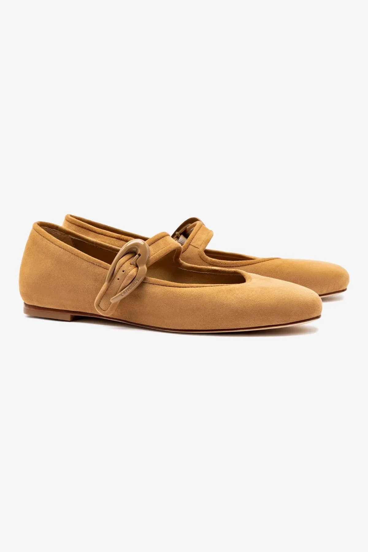 Verona Ballet Flat In Peanut Suede Workday Approved