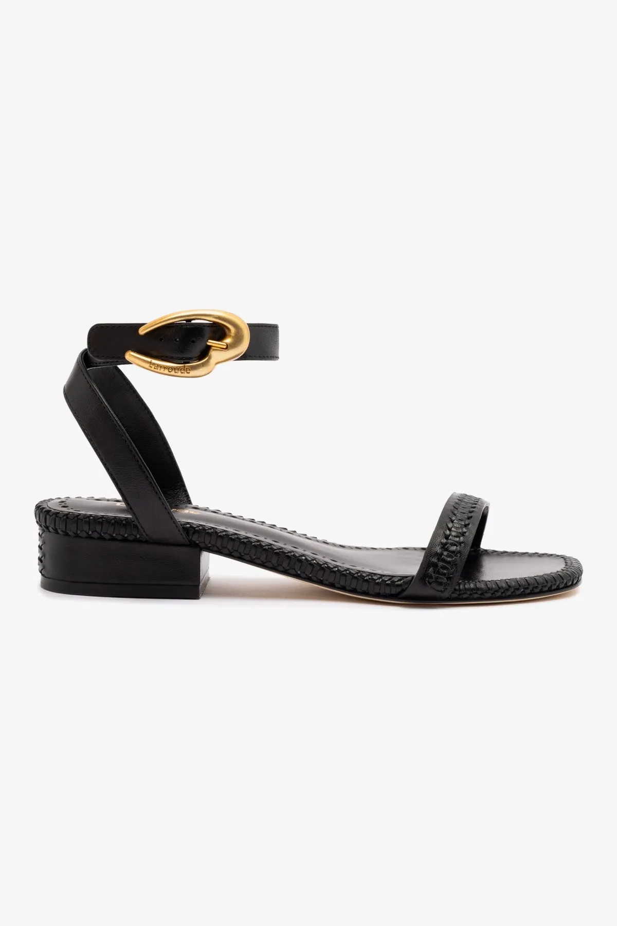 Verona Flat Sandal In Black Leather Stylish Fit