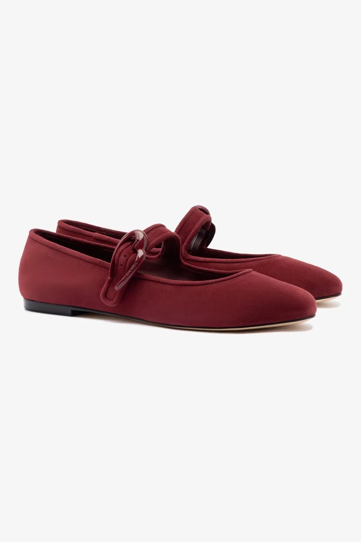 Versatile Design Verona Ballet Flat In Burgundy Suede