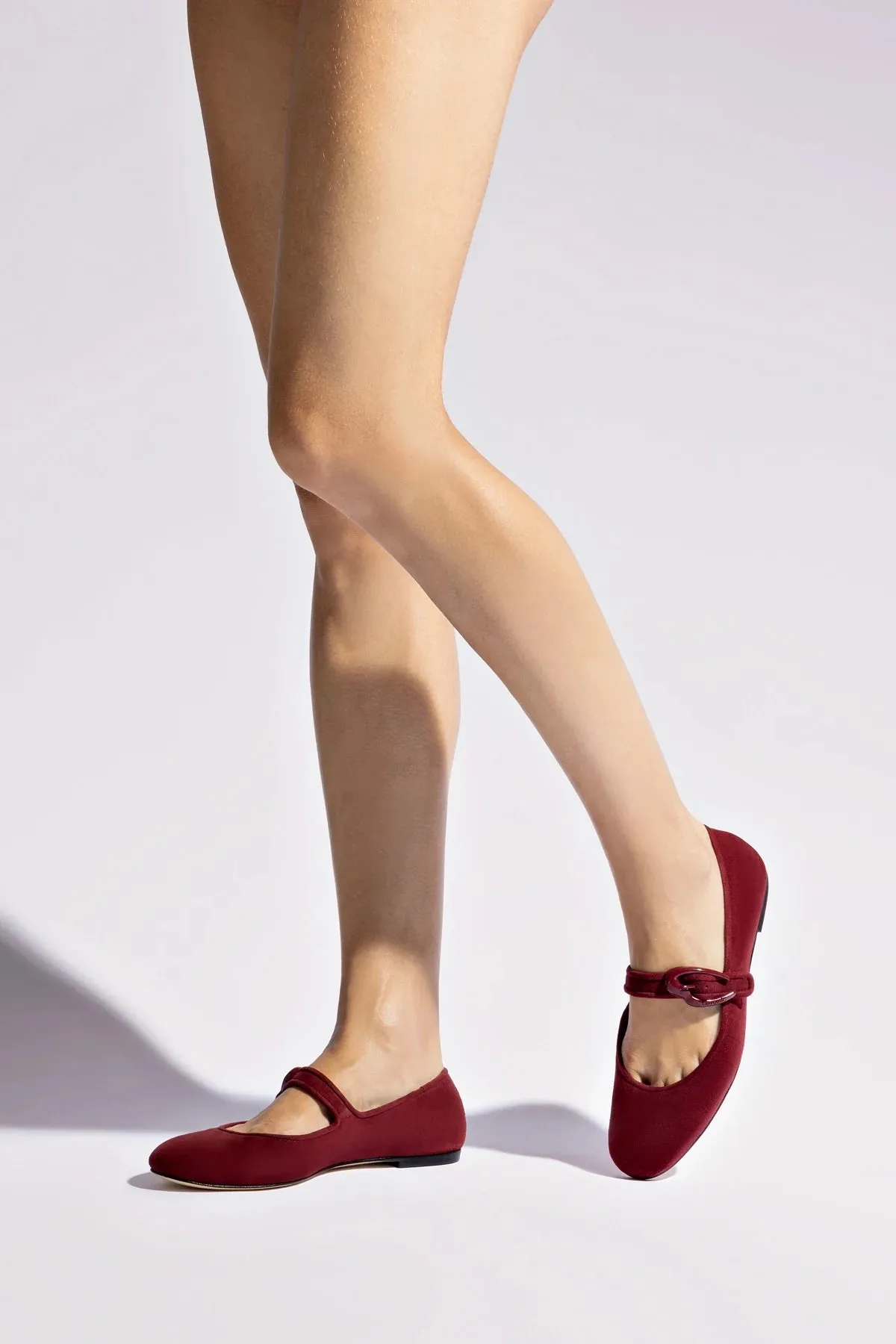 Versatile Design Verona Ballet Flat In Burgundy Suede