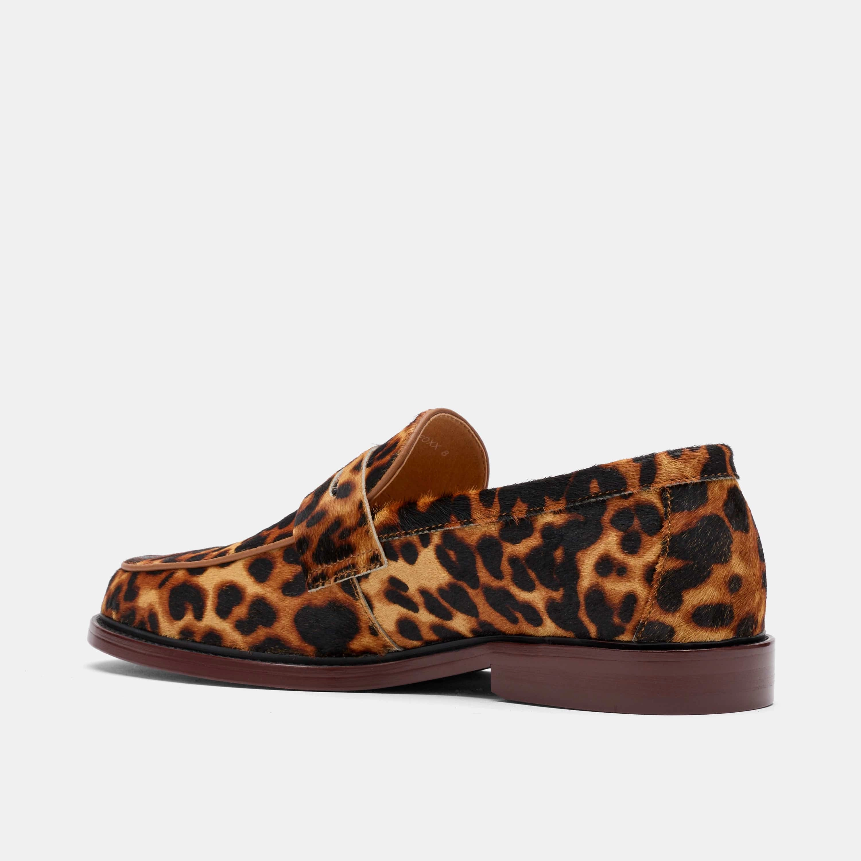 Versatile use StayFoxx Leopard Suede Apex Penny Loafer
