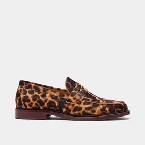 StayFoxx Leopard Suede Apex Penny Loafer Fashionable Flats Running Inspired
