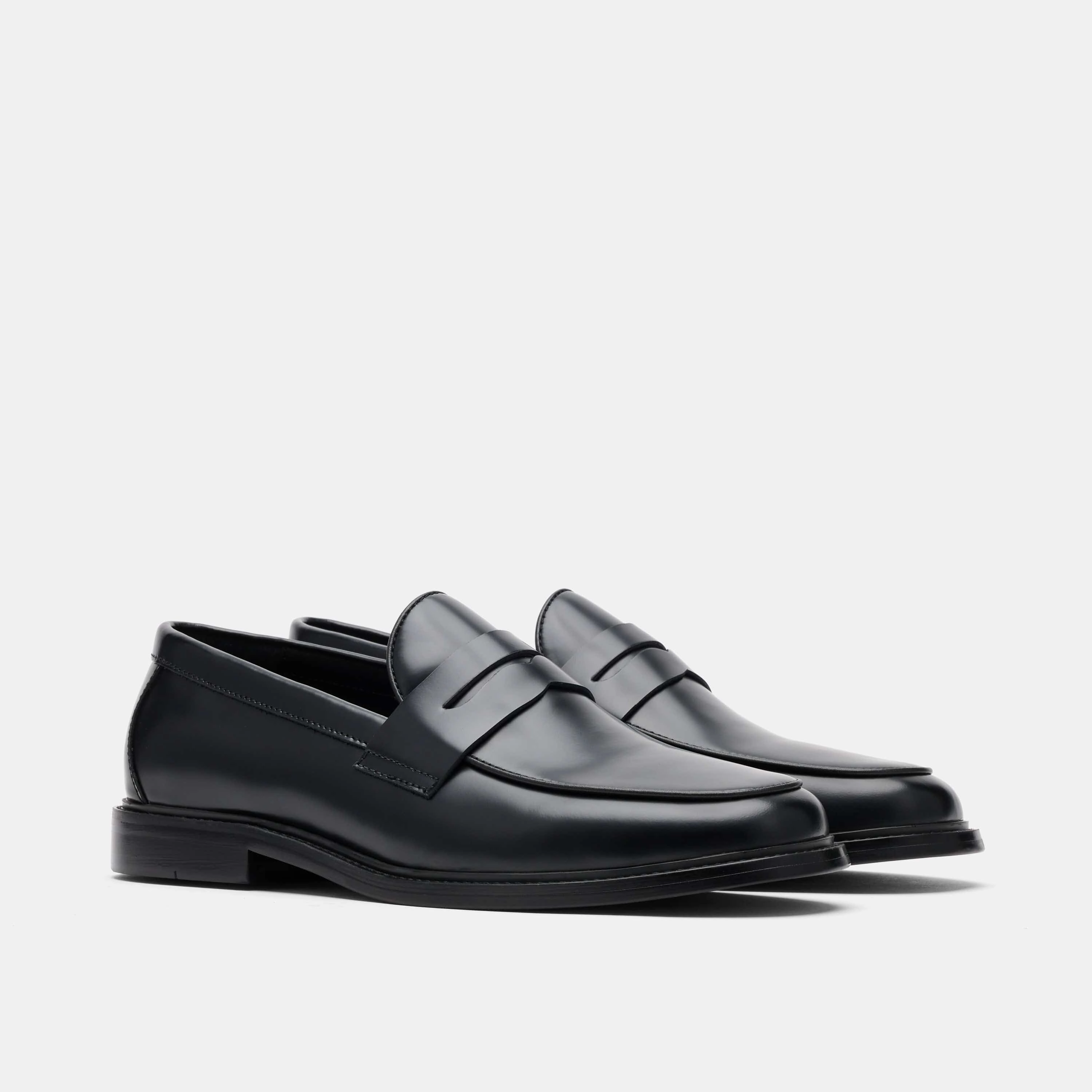 Versatile Wear Calum Black Calf Leather Penny Loafers