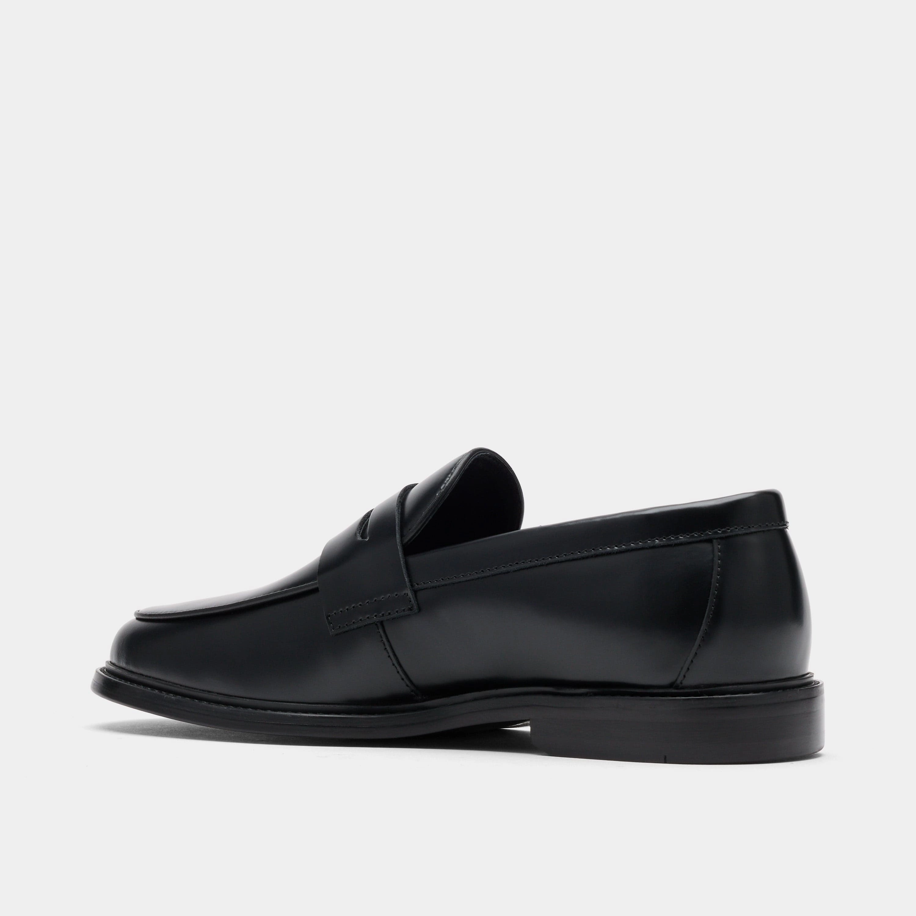 Versatile Wear Calum Black Calf Leather Penny Loafers