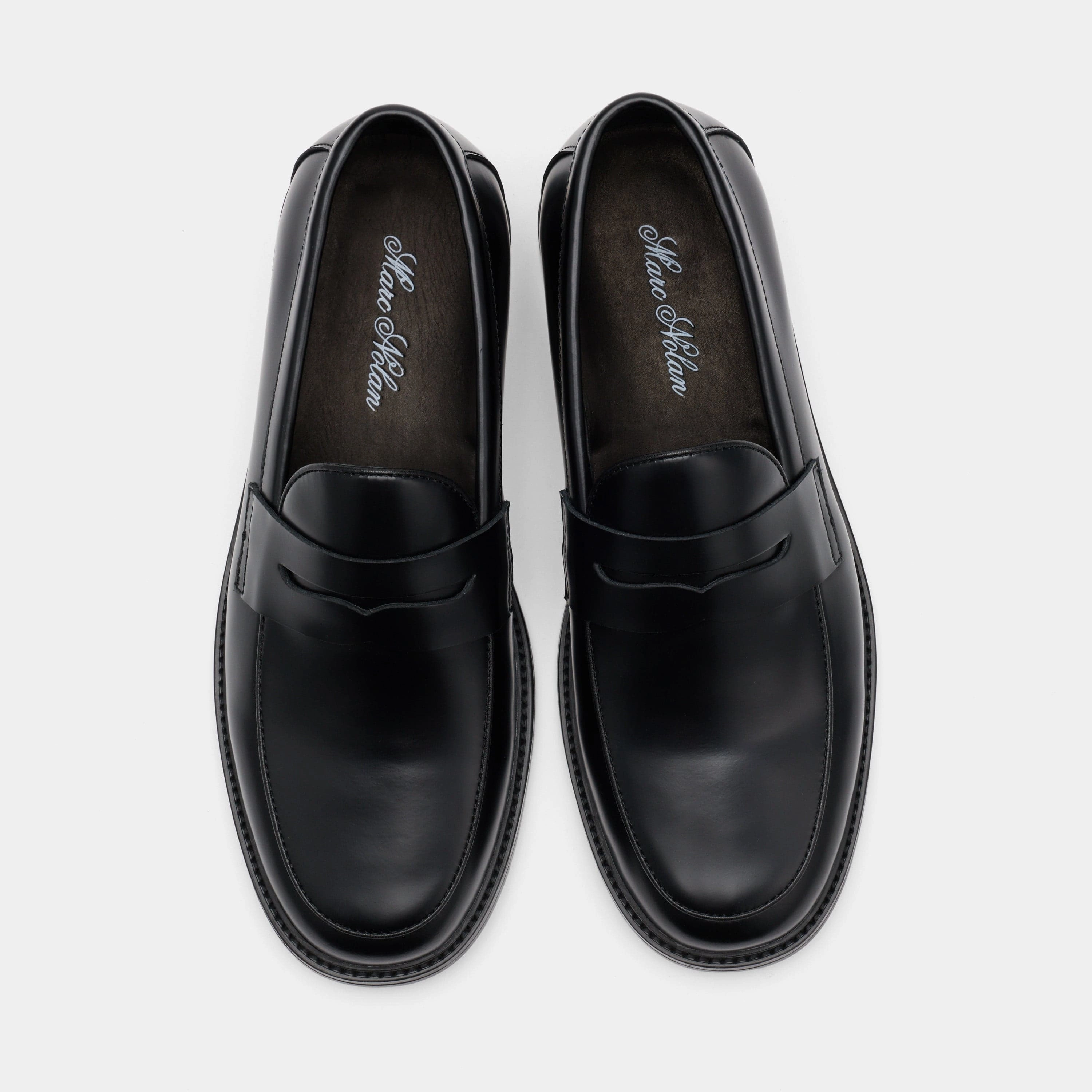 Versatile Wear Calum Black Calf Leather Penny Loafers