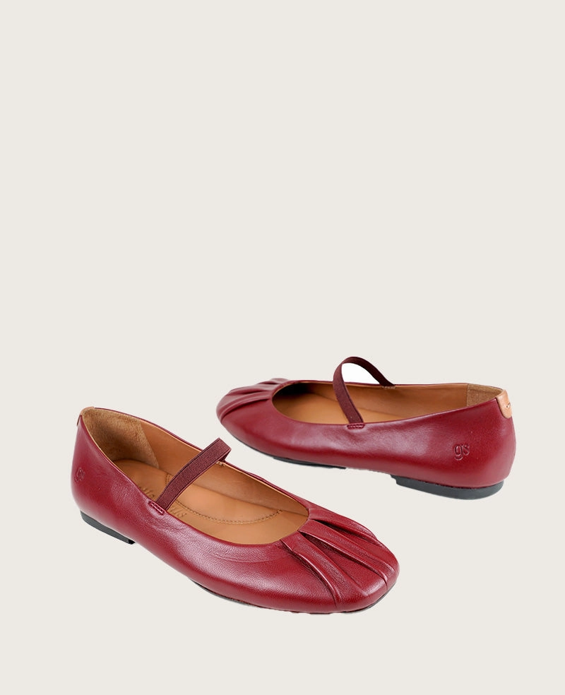 Versatile Wear GENTLE SOULS - Walden Leather Pleated Toe Mary Jane Flat
