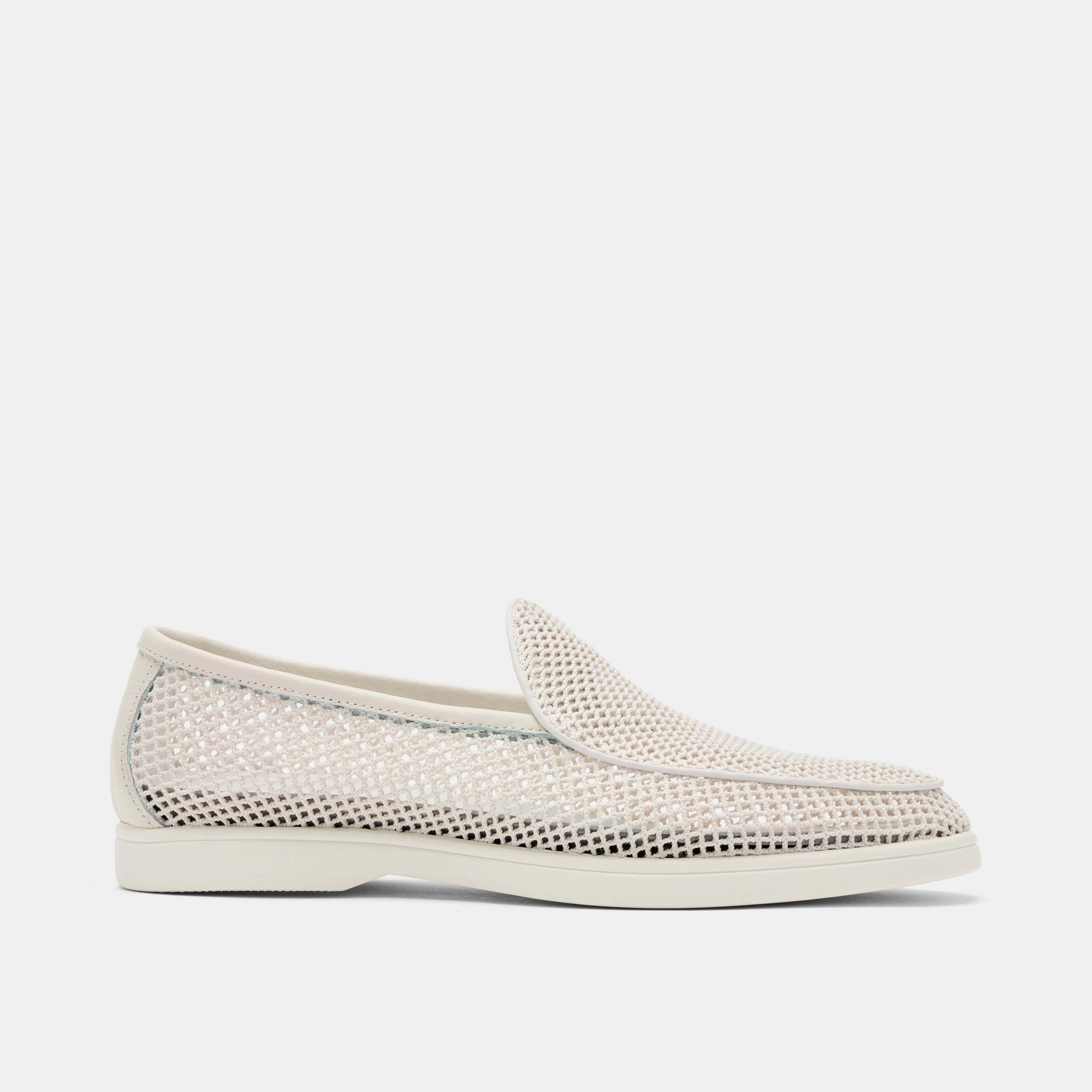 Spring Style Alessandro White Mesh Venetian Loafers