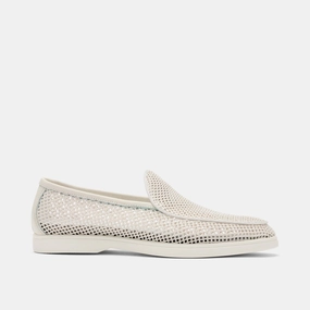 Spring Style Alessandro White Mesh Venetian Loafers