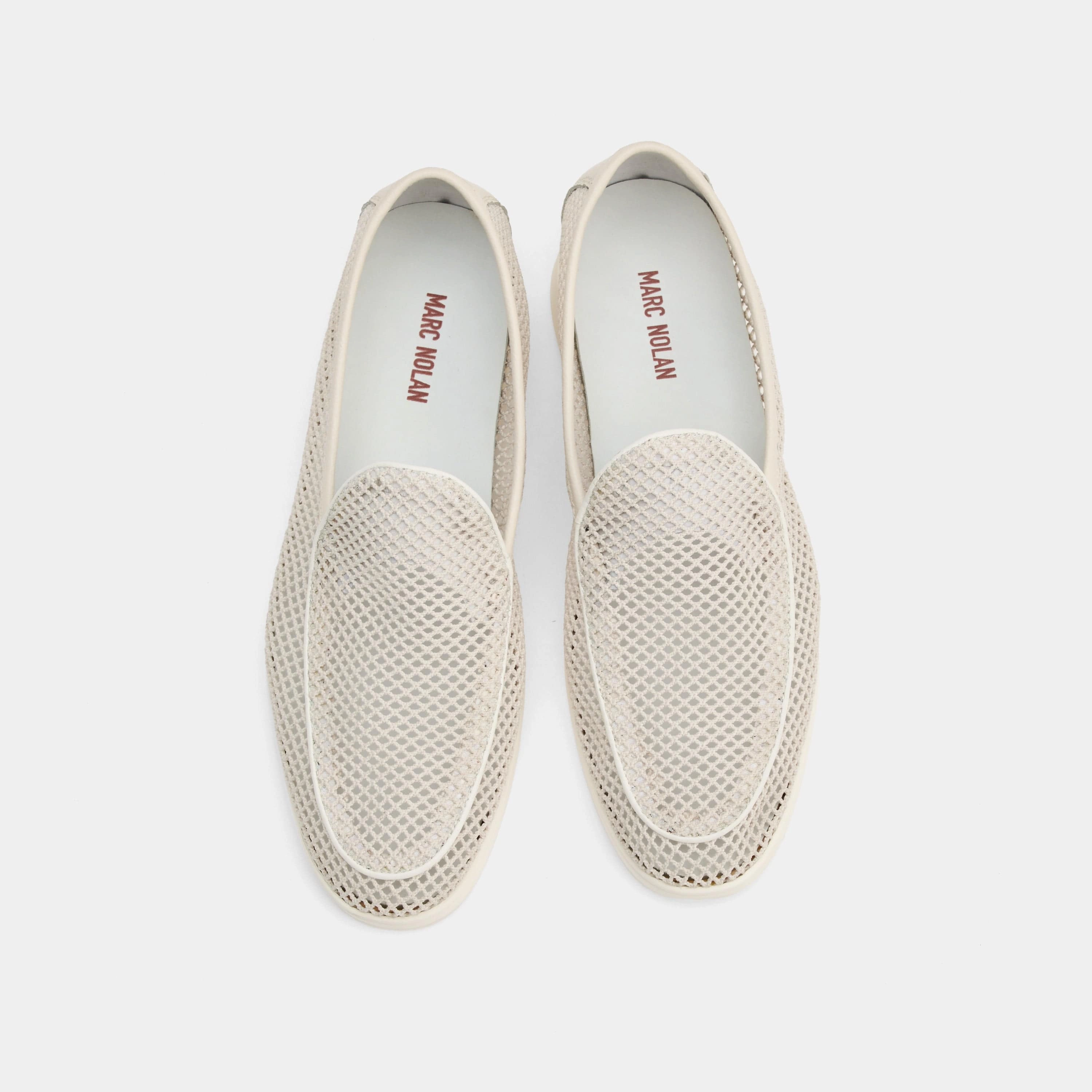Weekend Comfort Alessandro White Mesh Venetian Loafers