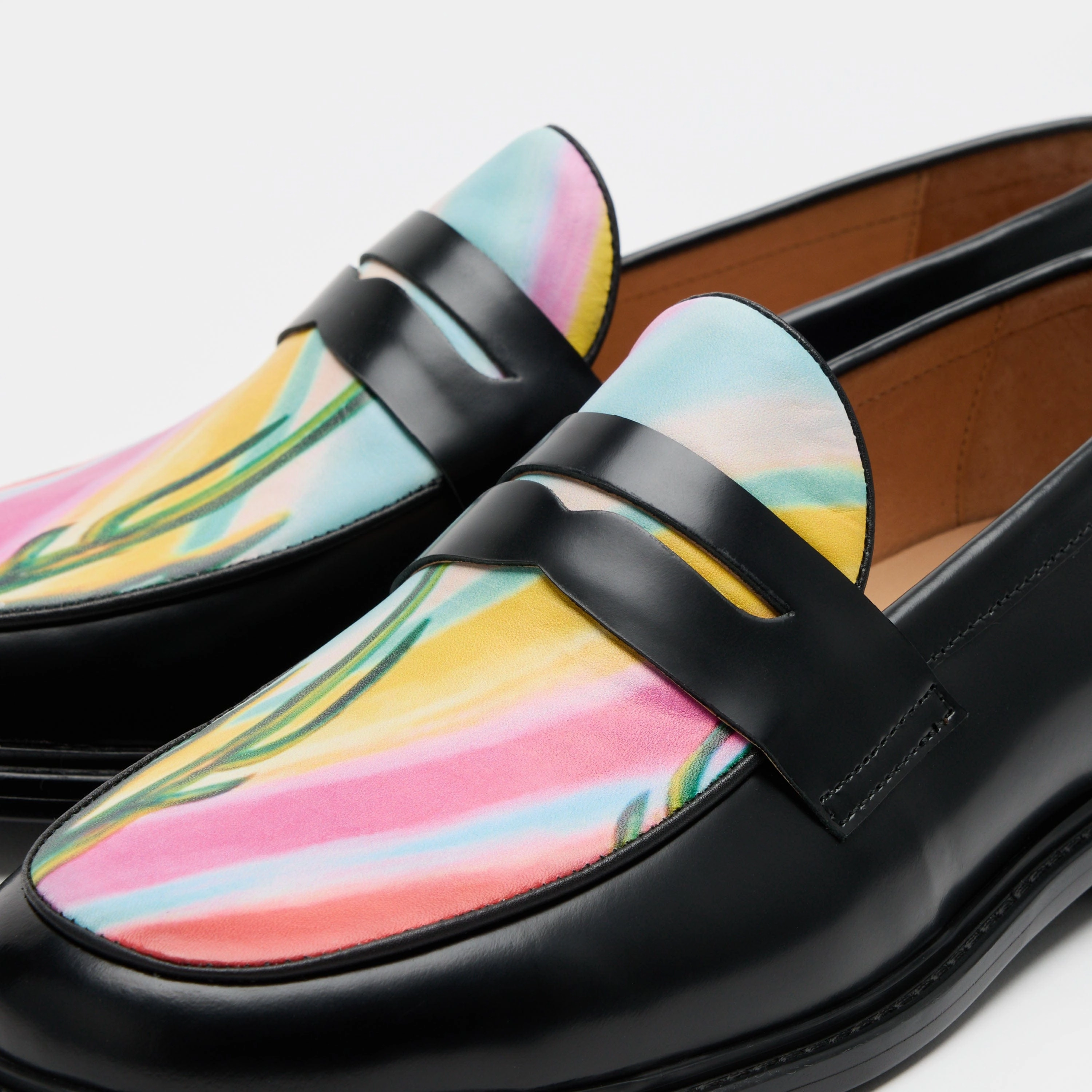 Weekend Vibes Calum Cactus Leather Penny Loafers