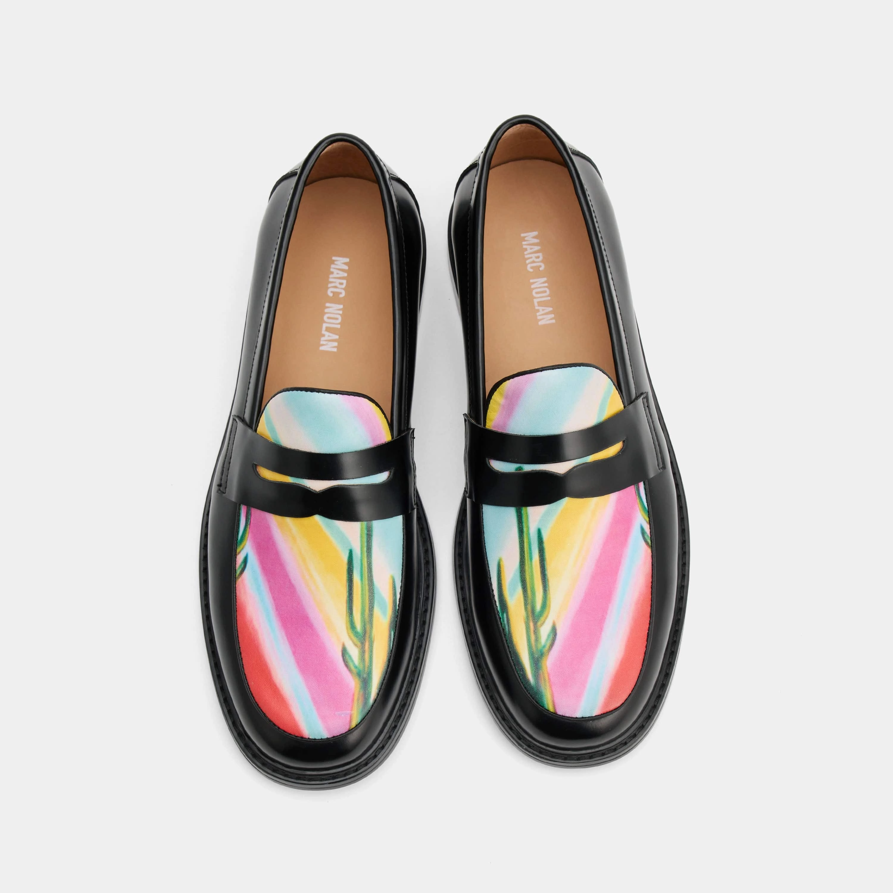 Weekend Vibes Calum Cactus Leather Penny Loafers