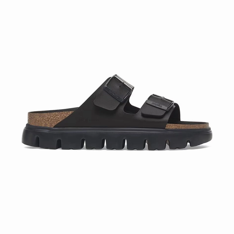 Women's Arizona Chunky Narrow Black Birko-Flor Easy Slip-On