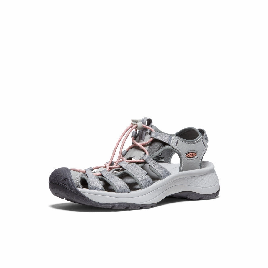 Women's Astoria West Sandal  |  Grey/Coral Easy Slip-On