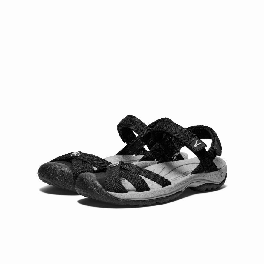 Women's Bali Strap Sandal  |  Black/Alloy Comfy Step