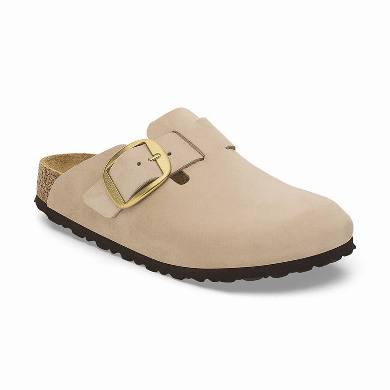 Women's Boston Big Buckle Narrow Sandcastle Nubuck Light Step Move