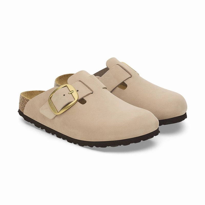 Women's Boston Big Buckle Narrow Sandcastle Nubuck Light Step Move