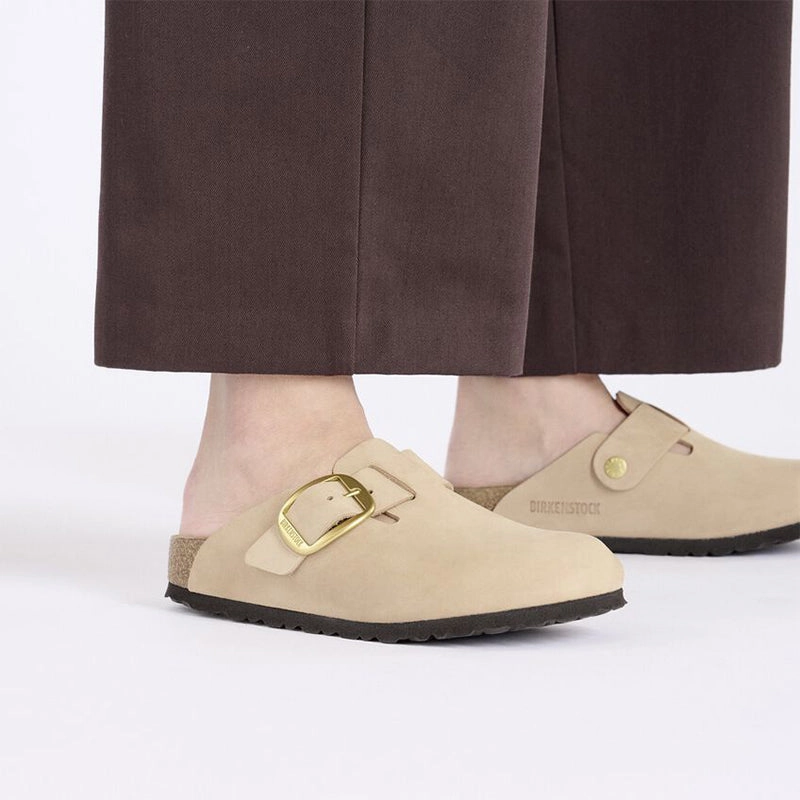 Women's Boston Big Buckle Narrow Sandcastle Nubuck Light Step Move