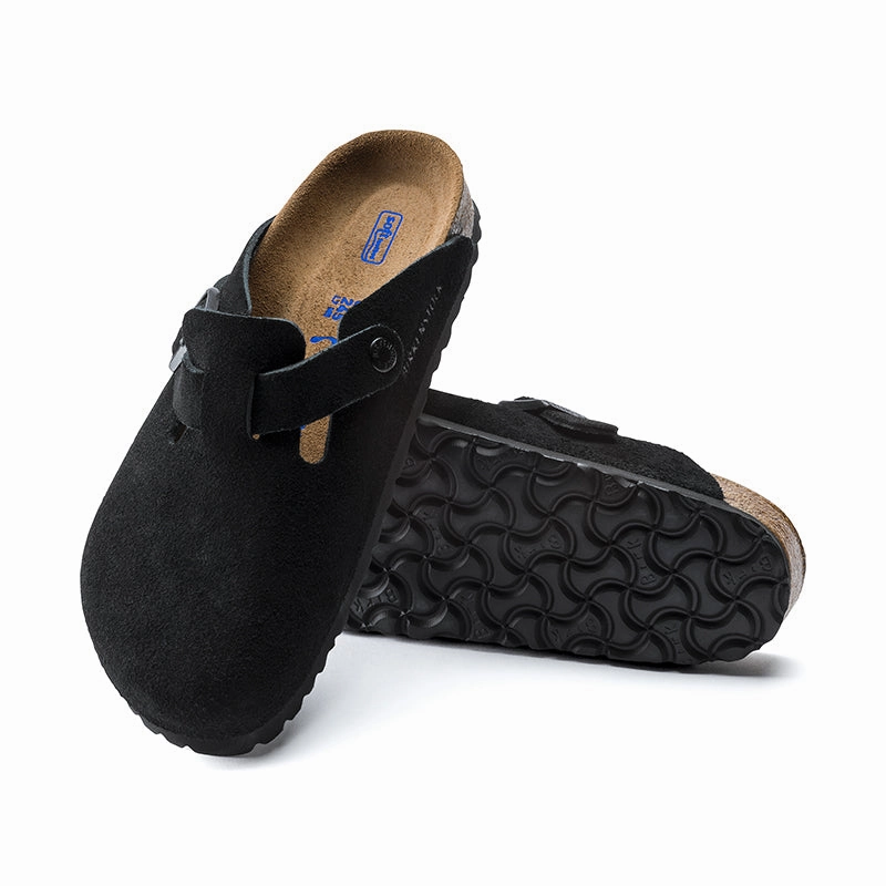 Women's Boston Soft Footbed Black Suede Ultimate Performance