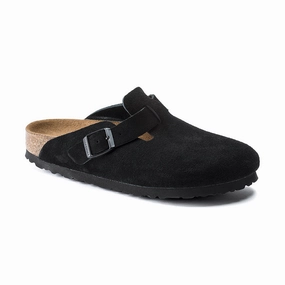 Women's Boston Soft Footbed Black Suede Mono Mood Flexible Upper